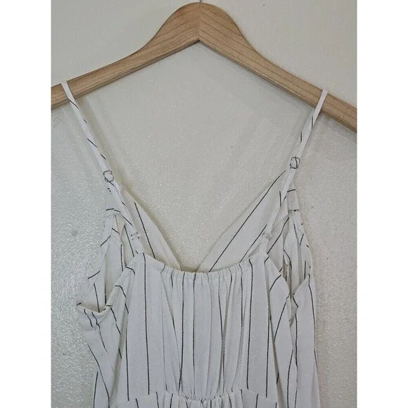 URBAN Romantics White Striped Midi Dress - Picture 5 of 11